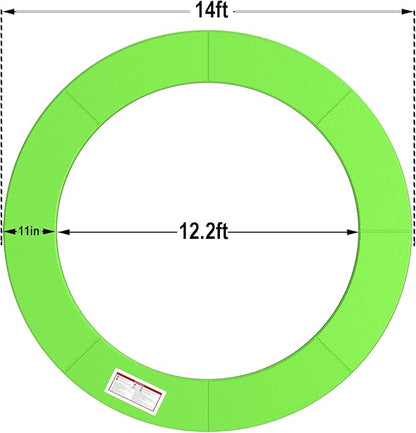 LANGXUN Universal Trampoline Repalcement Safety Pad, 8ft 10ft 12ft 14ft 15ft 16ft Waterproof