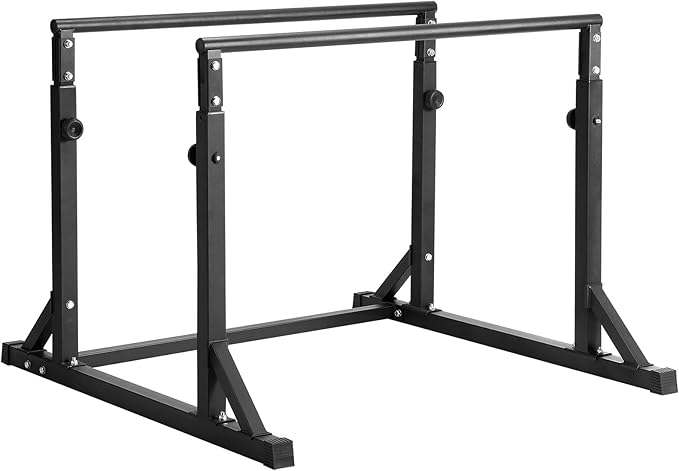 VEVOR Dip Bar, 800 lbs Capacity, Heave Duty Dip Stand Station with Adjustable Height, Fitness
