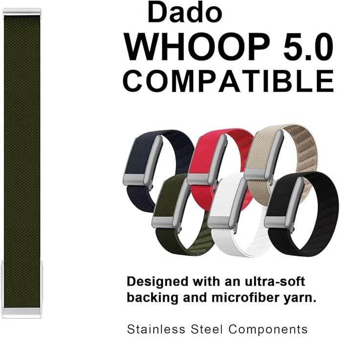 Ultra-soft Nylon Sport Band Compatible with WHOOP 5.0, One, Peak, and Life | Breathable, Durable &