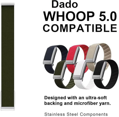 Ultra-soft Nylon Sport Band Compatible with WHOOP 5.0, One, Peak, and Life | Breathable, Durable &