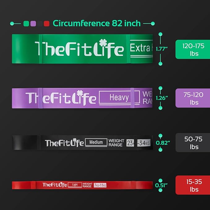 TheFitLife Pull Up Assistance Bands- Resistance Bands for Working Out, Long Workout Bands for