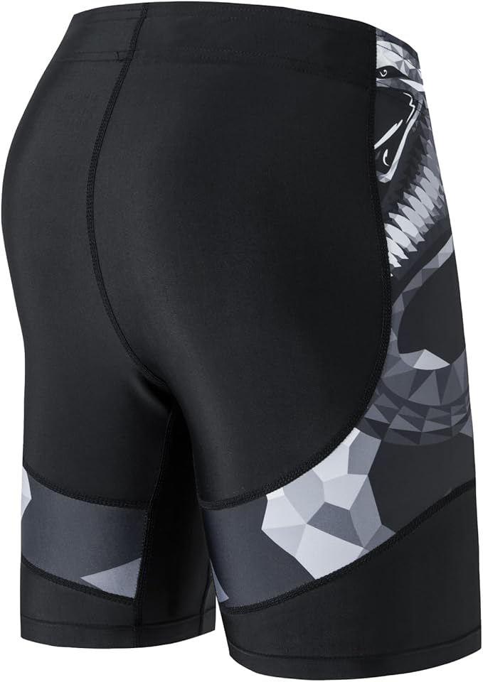 HUGE SPORTS Men's Rash Guard Swim Shorts Compression Swimming Jammer Cool Dry Active Swimsuit