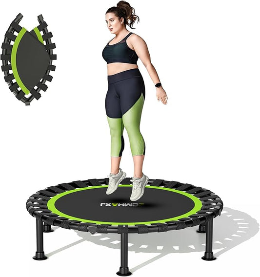 Foldable Mini Trampoline, 40"/48" Rebounder Trampoline for Adults & Kids, 440lbs Capacity Indoor