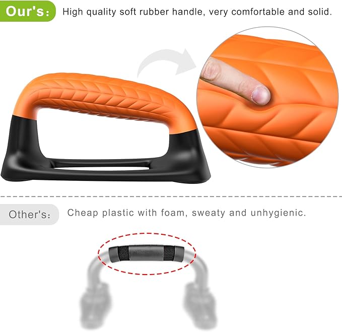 SELEWARE Push Up Bars Pushup Stands Handstand Bars, Soft Rubber Handle Provide Comfy Grip, Fit for