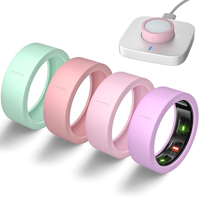 Ultra-Thin Covers Compatible with Oura Ring Gen 4/Oura Gen 3 Cover, Anti-Scratch Elastic Silicone