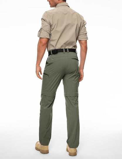 Wespornow Men's-Convertible-Hiking-Pants Quick Dry Lightweight Zip Off Breathable Cargo Pants for