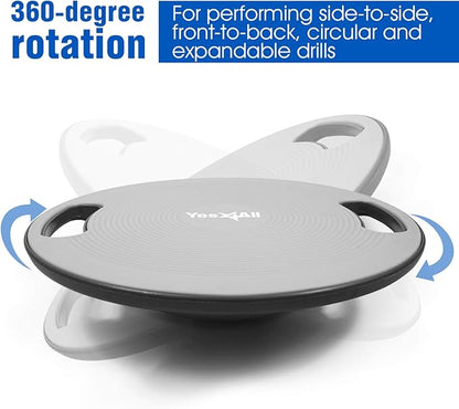 Yes4All Upgraded Wobble Balance Board, 16.34" TPE Non-slip, Stability Board for Home Gym, Standing