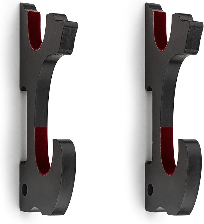 Sword Holder Wall Mount 2-Tier Velvet Padded Hook Katana Holder Adjustable Display Hanger for