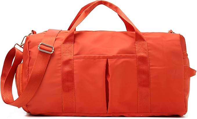 KARRESLY Sports Gym Bag for Women Travel Duffel Bag with Wet Pocket and Shoes Compartment for