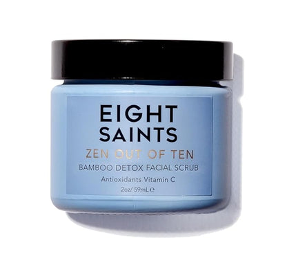 Eight Saints Zen Out Of Ten Bamboo Detox Face Scrub Exfoliator, Natural and Organic Daily