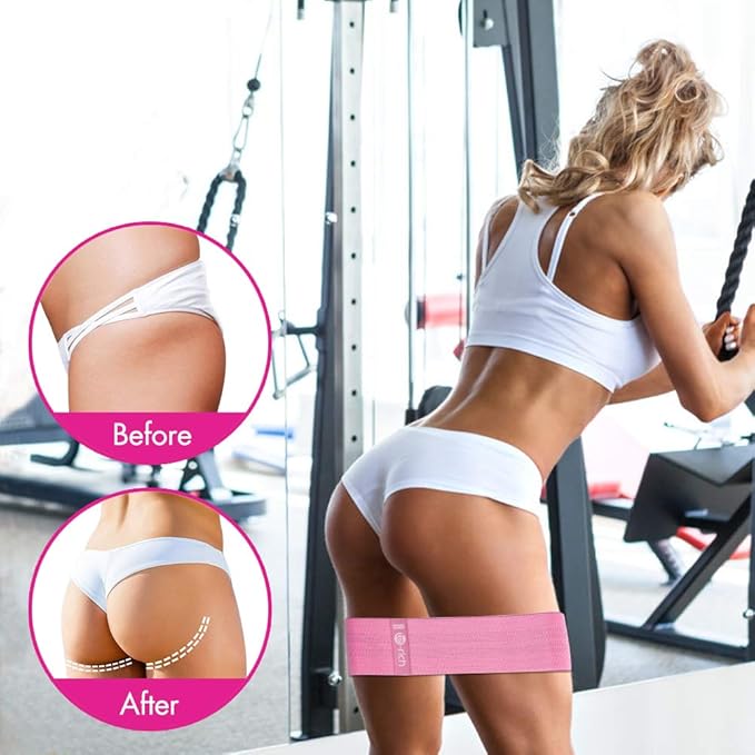 Resistance Bands, Fabric Workout Bands for Women & Men, Cloth Booty Resistance Loop Bands, Thick