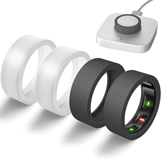 Ultra-Thin Covers Compatible with Oura Ring Gen 4/Oura Gen 3 Cover, Anti-Scratch Elastic Silicone