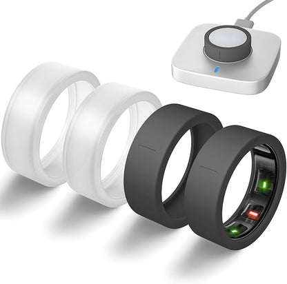 Ultra-Thin Covers Compatible with Oura Ring Gen 4/Oura Gen 3 Cover, Anti-Scratch Elastic Silicone