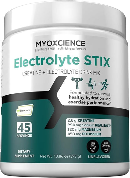 MYOXCIENCE Electrolyte STIX | Creatine Electrolyte Powder | Recovery from Exercise & Muscle