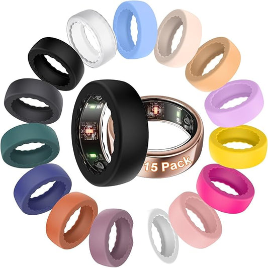 BO&DQQ 15 Pack Ring Protector Compatible with Oura Ring Cover Gen 4 / Gen 3 / Samsung