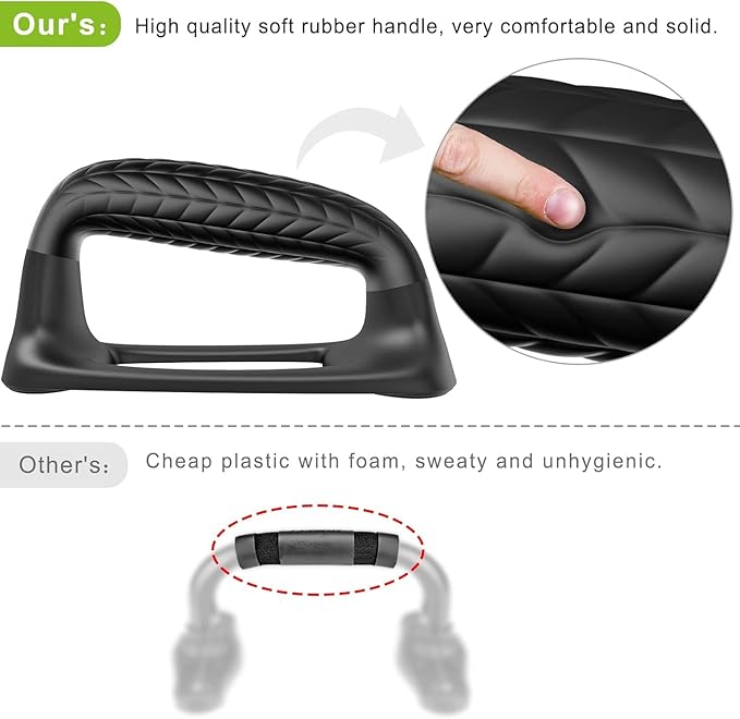 SELEWARE Push Up Bars Pushup Stands Handstand Bars, Soft Rubber Handle Provide Comfy Grip, Fit for