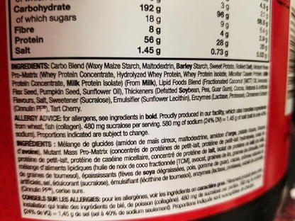 Mutant Mass Weight Gainer Protein Powder ??Build Muscle Size and Strength with 1100 Calories ??56 g