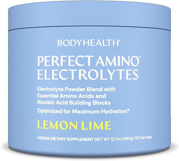 BodyHealth PerfectAmino Electrolyte Powder No Sugar, Hydration Fasting Keto Zero Sugar Electrolytes