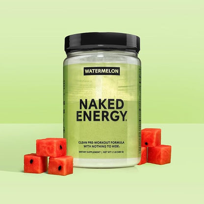 NAKED Watermelon Energy - Clean Pre Workout Supplement for Men and Women, Vegan Friendly, No Added