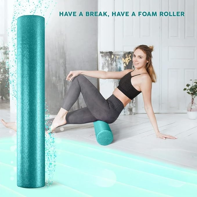 Yes4All High-Density EPP Round Back Roller Foam, Exercise Foam Roller for Yoga, Pilates &