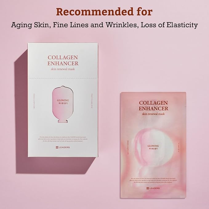 LEADERS Collagen Enhancer Skin Renewal Mask ??Boosts Elasticity, Firmness & Hydration for a Plump