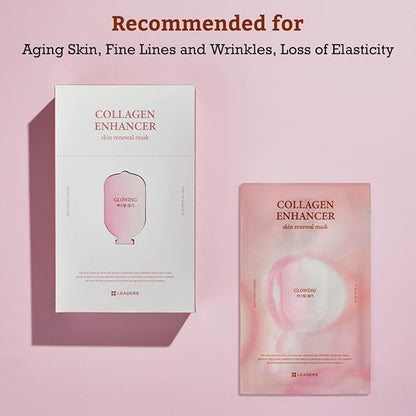 LEADERS Collagen Enhancer Skin Renewal Mask ??Boosts Elasticity, Firmness & Hydration for a Plump