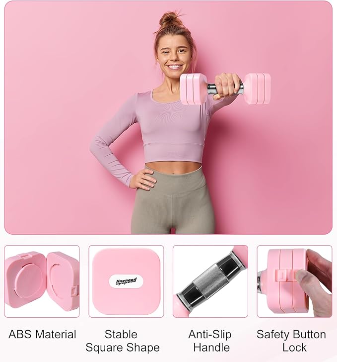 15LB 20LB 40LB 50LB Adjustable Dumbbell Set Free Weights Dumbbells Set for Women Men Hand Weights