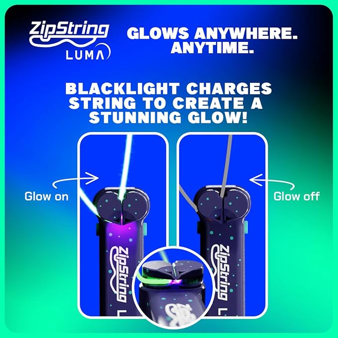 Luma - The Patented Glow-in-The-Dark Toy That Flies a Loop of String, Creates Endless Shapes and