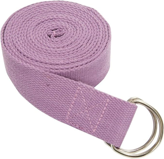 Everyday Yoga Super Strong Strap with Metal D-ring Buckle - Improve Flexibility, Stretching, and