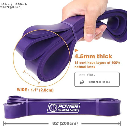 POWER GUIDANCE Pull Up Assist Bands - Stretch Resistance Band - Mobility Band - Powerlifting Bands