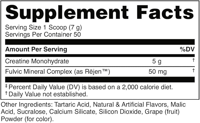 Bucked Up Grape Apple Creatine for Women and Men - Easy to Mix Vegetarian - Flavored Creatine