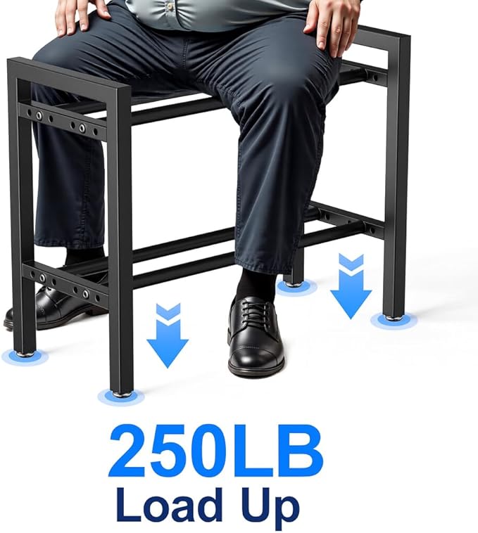 Dumbbell Rack 2-Tier 20 IN Length Adjustable Weight Rack For Home Gym Dumbbells Kettlebell (Rack