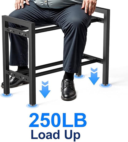 Dumbbell Rack 2-Tier 20 IN Length Adjustable Weight Rack For Home Gym Dumbbells Kettlebell (Rack