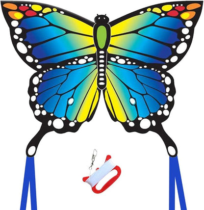 HONBO Butterfly Kites for Kids & Adults,55" x 28" Large Beginner Kite for Kids Ages 4-8,Easy to Fly