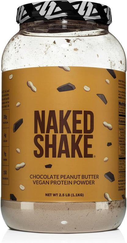 Naked Shake - Chocolate Peanut Butter Protein Powder - Vegan Protein Powder from US & Canadian
