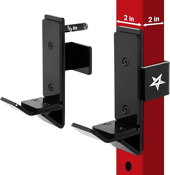 Yes4All Power Rack J-Hooks & Attachments ??Heavy Duty Barbell Holders Compatible with 2x2 & 3x3