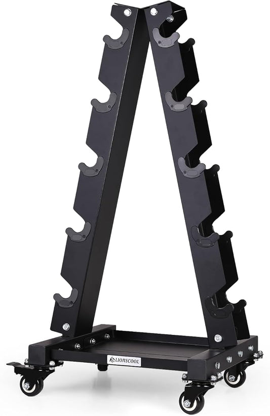LIONSCOOL Premium Solid Steel Dumbbell Rack Stand Only, A-Frame Portable Weight Storage Organizer