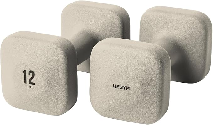 SafeGrip Dumbbells, Anti-Slip, Anti-Roll, Thick Handles, Free Weights, Square Dumbbells for Secure