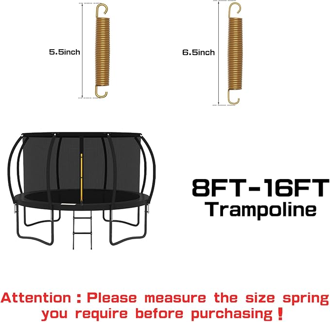20pcs Trampoline Springs 5.5/6.5 Inch Heavy Duty Galvanized Steel High Tensile Replacement Kit with