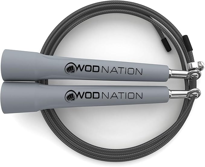 WOD Nation Adjustable Speed Jump Rope For Men, Women & Children - Blazing Fast Fitness Skipping