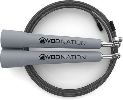 WOD Nation Adjustable Speed Jump Rope For Men, Women & Children - Blazing Fast Fitness Skipping