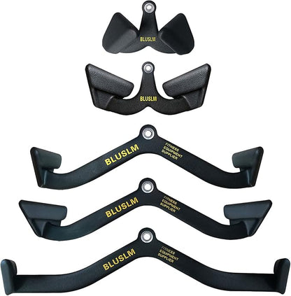 LAT Pull Down Bar for Cable Machine, LAT Pulldown Attachments T Bar V Bar Cable Attachment, Back