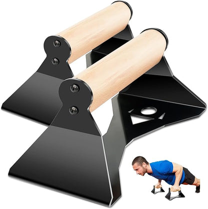 Parallettes Bars - Wooden Calisthenics Equipment for Handstand Training, Push Up Bars &