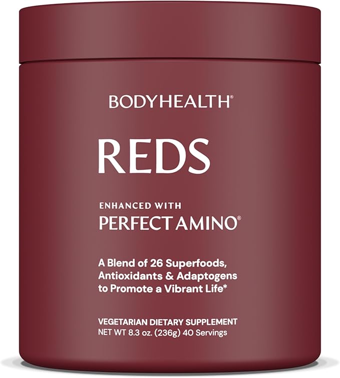 BodyHealth Reds Enhanced with PerfectAmino - Daily Superfood Smoothie Powder with Antioxidants