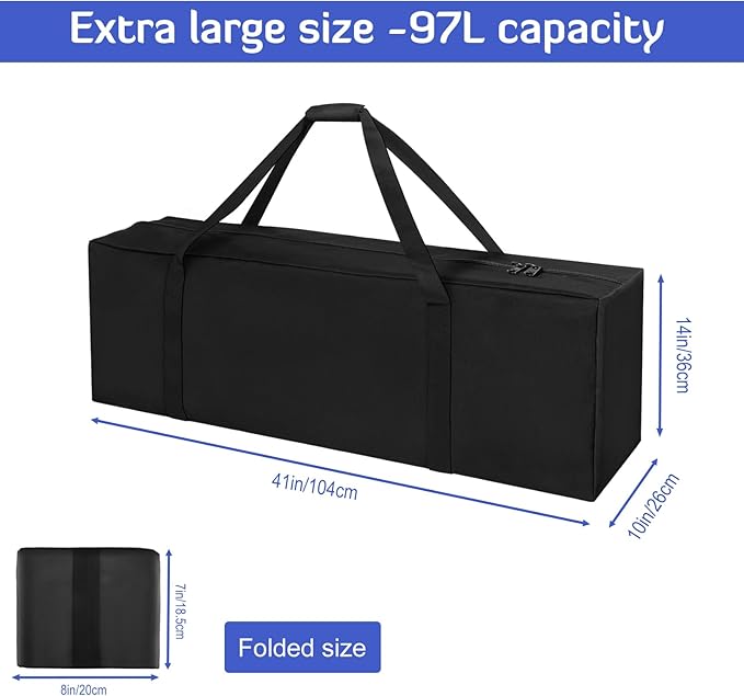INFANZIA 41inch Sports Duffel Travel Bag, 94L Extra Large Duffel Luggage Bag with Upgrade Zipper