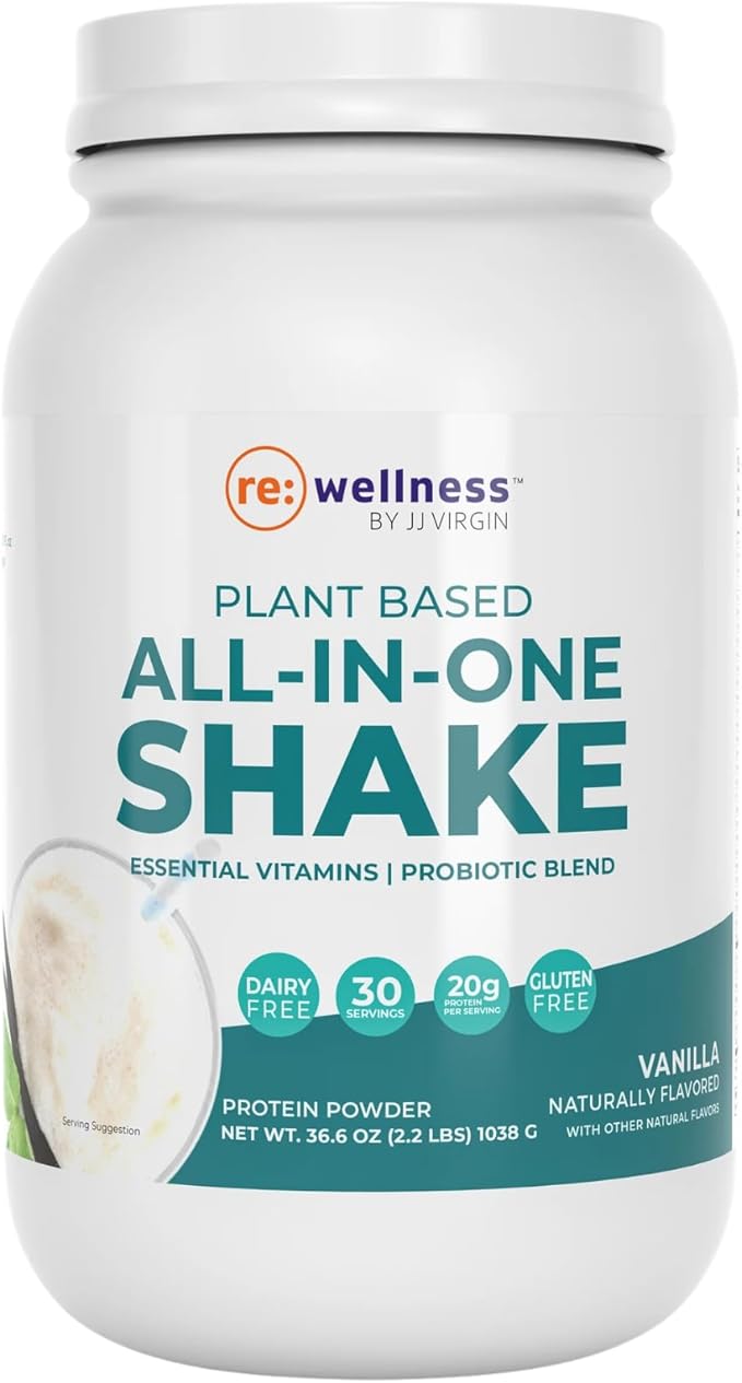 Reignite Wellness by JJ Virgin | Vanilla Plant-Based All-in-One Shake | New & Improved Formula