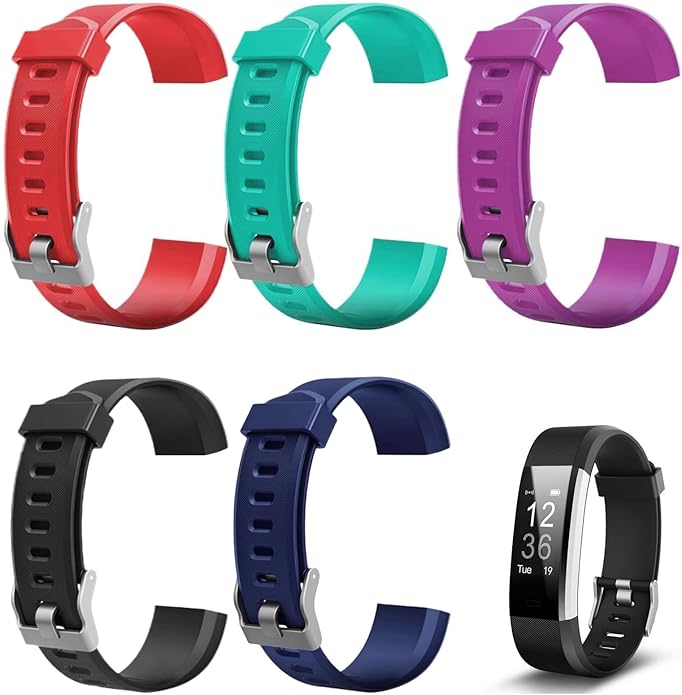 Watch Bands Replacement for ID115plus HR, Very Fit Pro Activity Fitness Tracker Wrist Bands Set