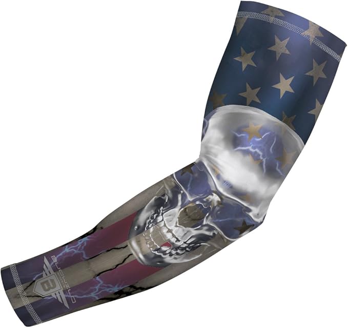 Bucwild Sports Flag Compression Arm Sleeve - Perfect for Baseball Basketball Football - Youth &