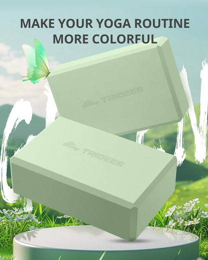 Trideer Yoga Block, Soft Non-Slip Surface Premium Foam Blocks, Supportive, Lightweight, Odorless
