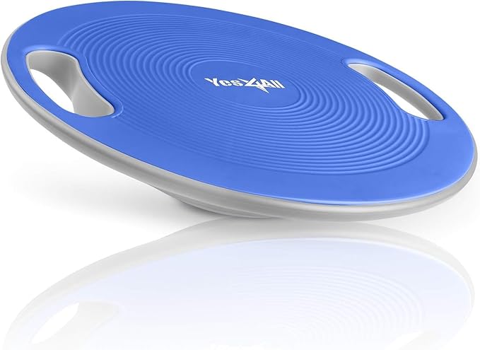 Yes4All Upgraded Wobble Balance Board, 16.34" TPE Non-slip, Stability Board for Home Gym, Standing